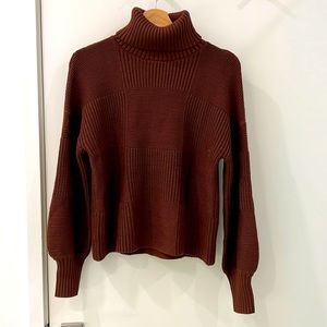 STAUD
Benny Check Turtleneck Sweater